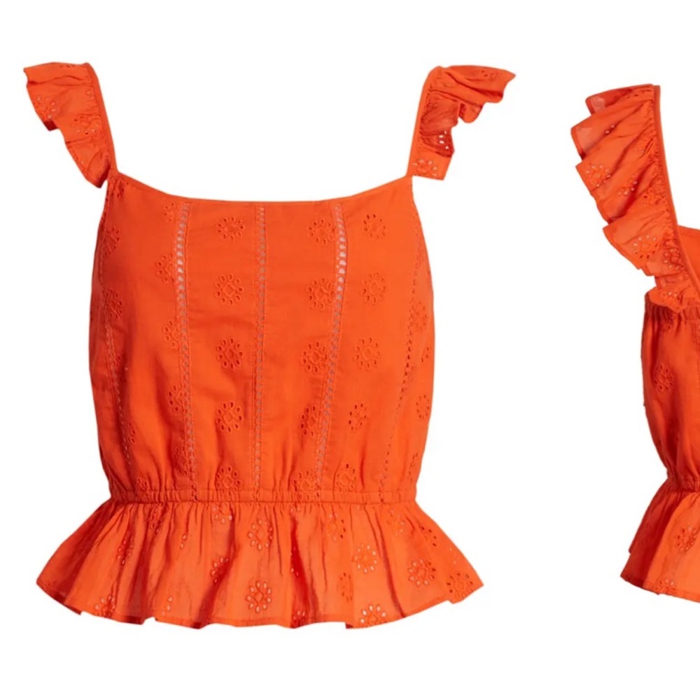 Eyelet Ruffle Top
